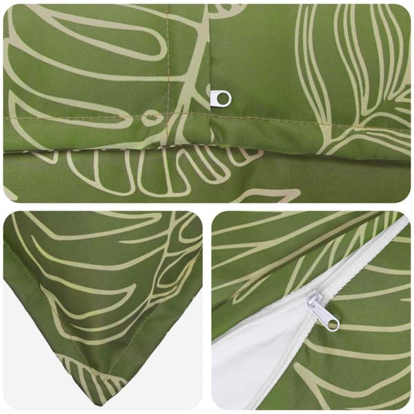 Kuddöverdrag 12 st HOUTEN Bladdesign 40 x 80 cm Polyester