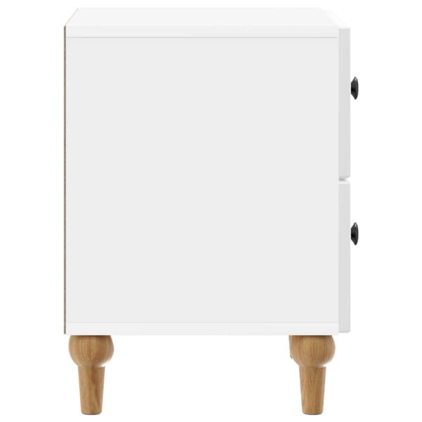 Nattduksbord med låda 2 pcs Vit högglans 43 x 34,5 x 48 cm