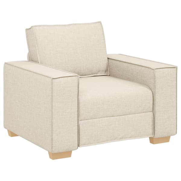 Soffset 3 st Beige Linnenblandad tyg