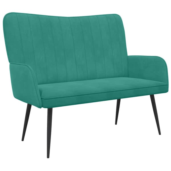 Tvåsitssoffa Turkos 115 x 61 x 87 cm Sammet