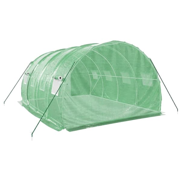 Växthus med stålram grön 12 m² 4x3x2 m