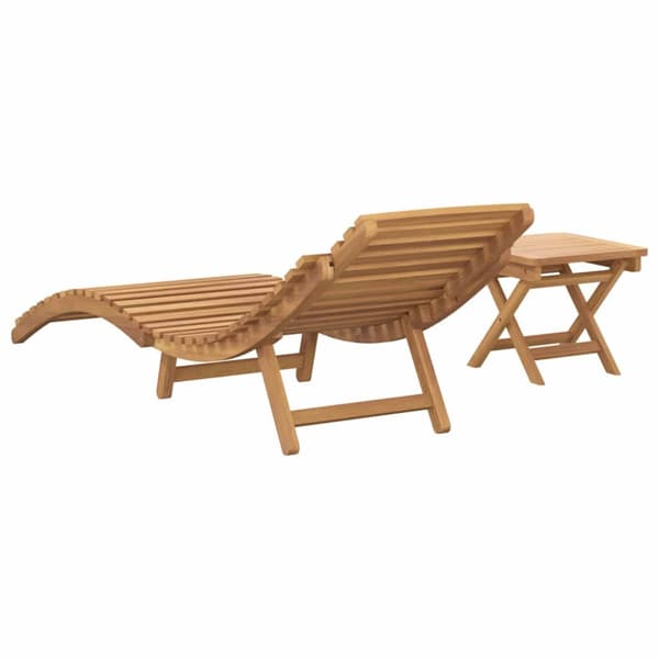 Solstol 2 pcs Brun Massivt teakträ