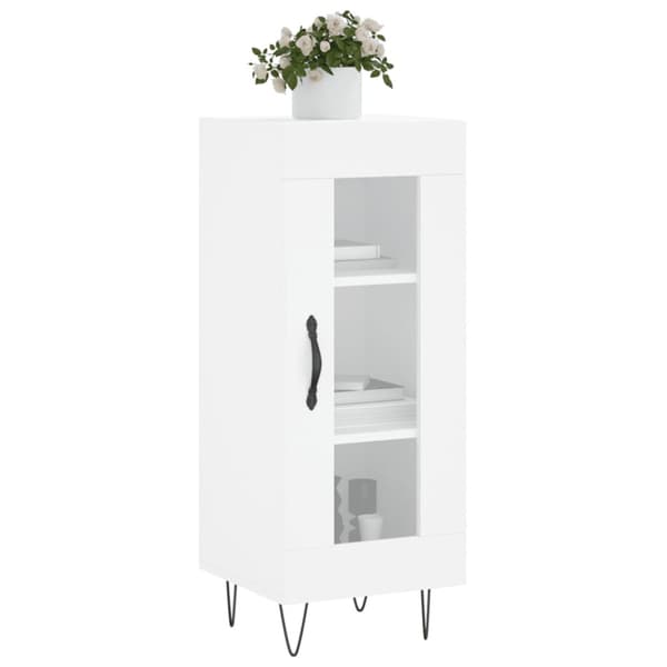 Skänk vit 34,5x34x90 cm konstruerat trä