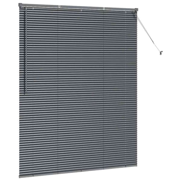 Persienner Mörkgrå 175 x 140 cm Aluminium