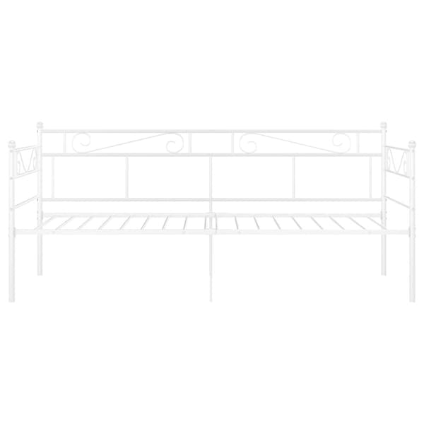 Sängram bäddsoffa vit metall 90x200 cm