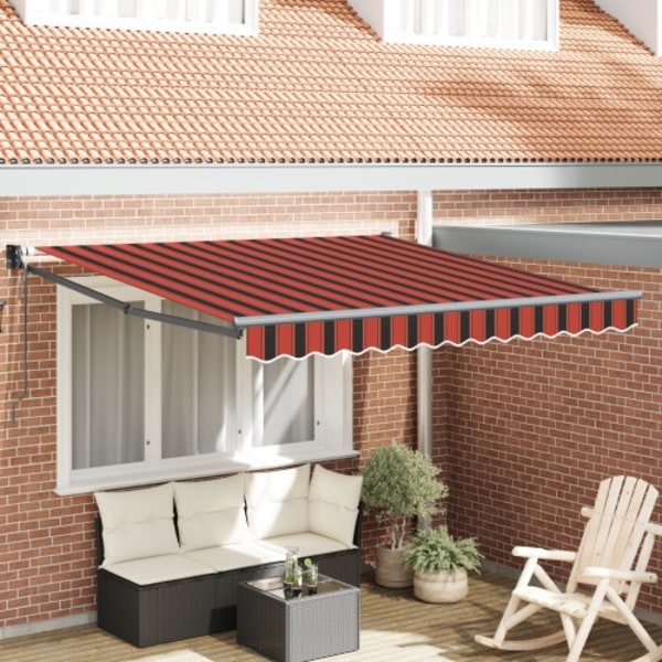Automatisk Utdragbar Markis Orange och Brun 300x250 cm