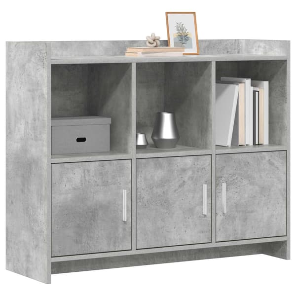 Sideboard Betonggrå 98,5 x 33 x 80 cm Konstruerat trä