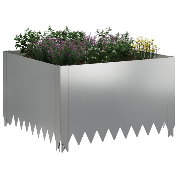 Kant för gräsmatta 60 x 60 x 35 cm Stål Silver