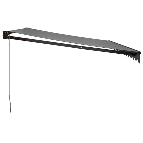 Markis infällbar antracit 4x3 m tyg&aluminium