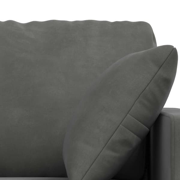 Soffset 2 pcs Mörkgrå 138 x 78 x 80 cm Sammet
