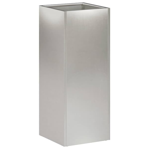 Trädgårdsplanterare 2 st Silver 20 x 20 x 40 cm Rostfritt stål