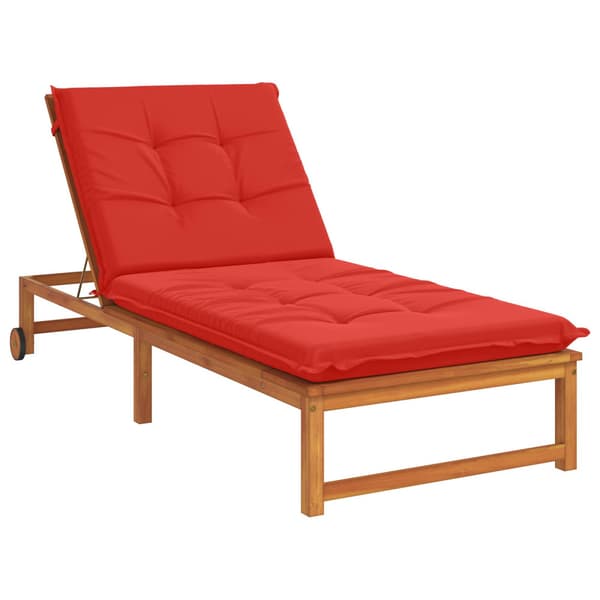 Solstol Kudde GEMERT 100% Polyester Röd 190 x 80 x 9 cm