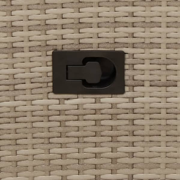 Bistrogrupp med dynor 3 delar beige konstrotting