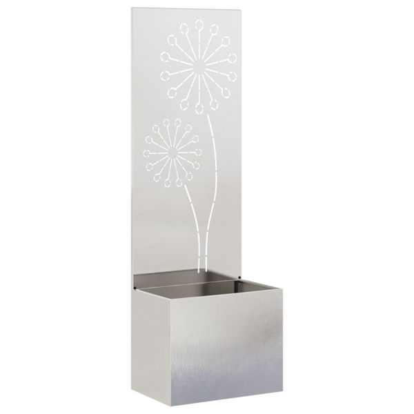 Trädgårds integritetsskärm Silver 50 x 150 cm Rostfritt stål