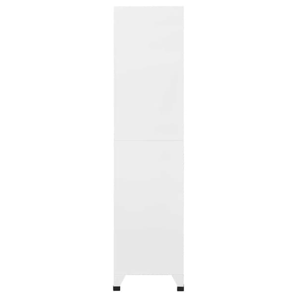 Förvaringsskåp vit 90x40x180 cm stål