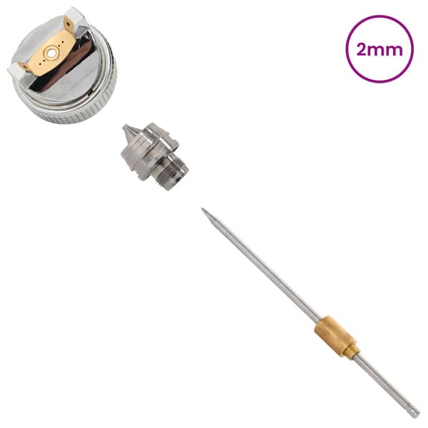 HVLP Sprutpistol Munstycke 2 mm munstycke Silver Rostfritt stål