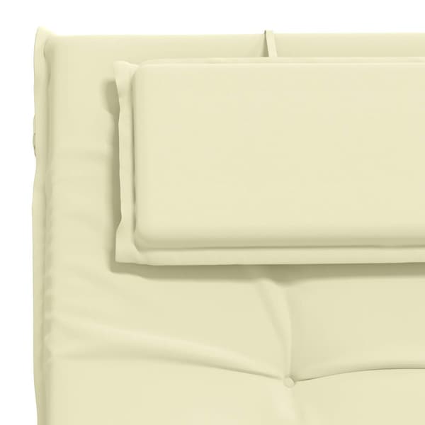Solstol Kudde GEMERT 100% Polyester Gräddvit 190 x 60 x 9 cm