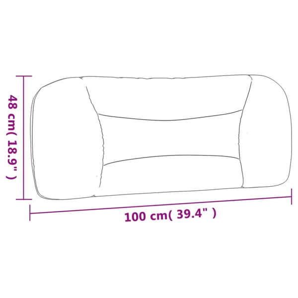 Headboard Cushion "Hvar" Black 100 cm Fabric