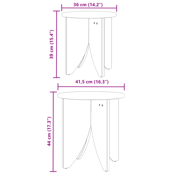 Kaffeebord 2 pcs Vit