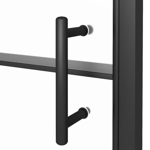 Duschdörr 100x178 cm halvfrostat härdat glas svart