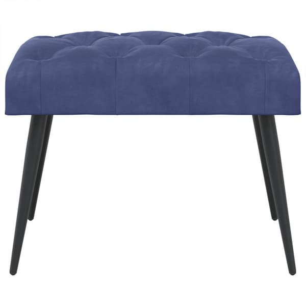 Bänk med knappar Polisblå 60 x 40 x 45 cm Sammet