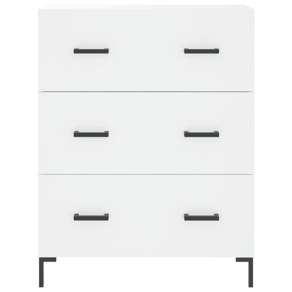 Skåp vit 69,5x34x90 cm konstruerat trä
