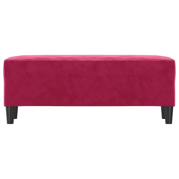 Bänk vinröd 100x35x41 cm sammet
