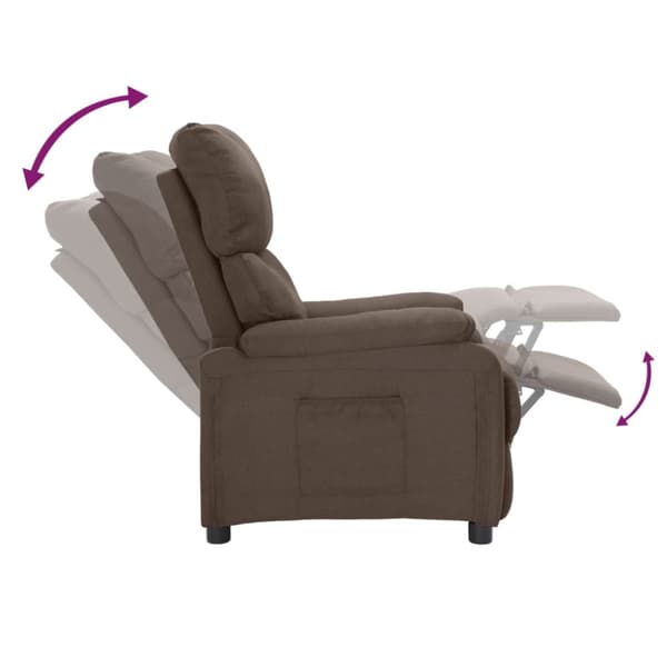 Reclinerfåtölj taupe tyg