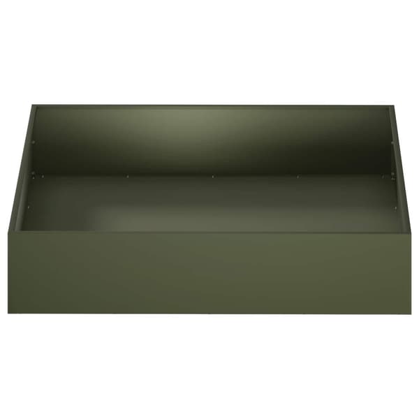 Trädgårdsplanterare 2 st Olivgrön 100 x 100 x 20 cm