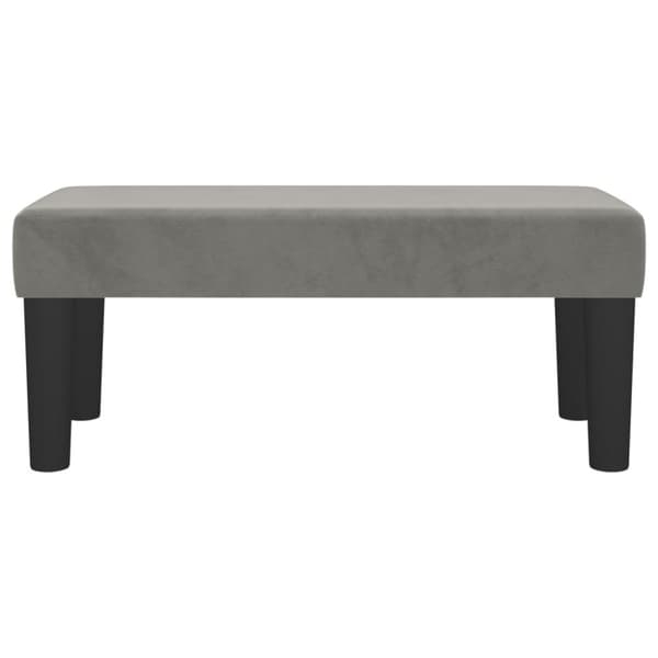 Bänk ljusgrå 70x30x30 cm sammet