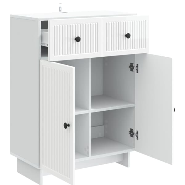 Sideboard Vit högglans 66 x 34,5 x 90 cm Konstruerat trä