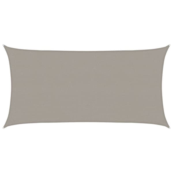 Solsegel 160 g/m² rektangulär ljusgrå 2,5x5 m HDPE