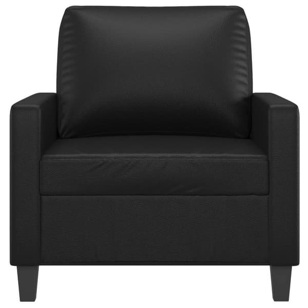 Fåtölj svart 60 cm konstläder