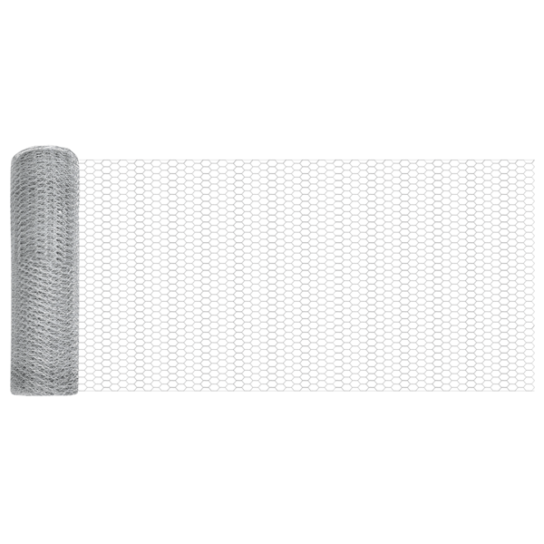 Stängsel med stolpe Silver 0,8 x 10 m Stål