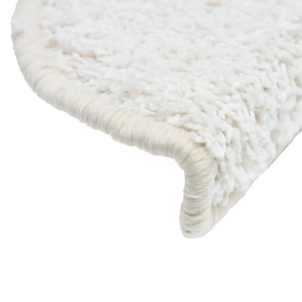 Trappmattor 10 st 65x21x4 cm vita halvrunda stora