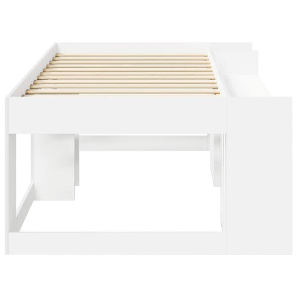 Barnsängsram med förvaring Vit 98,5 x 200 cm Konstruerat trä