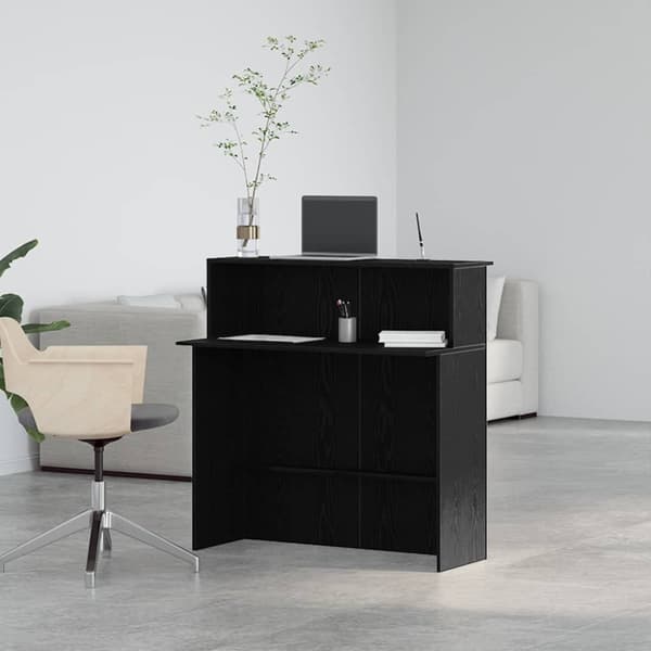 Receptionsdisk svart 100x50x103,5 cm konstruerat trä