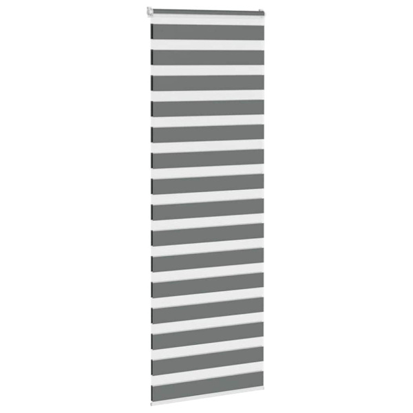 Rullgardin zebra mörkgrå 75x230 cm tyg bredd 70,9 cm polyester