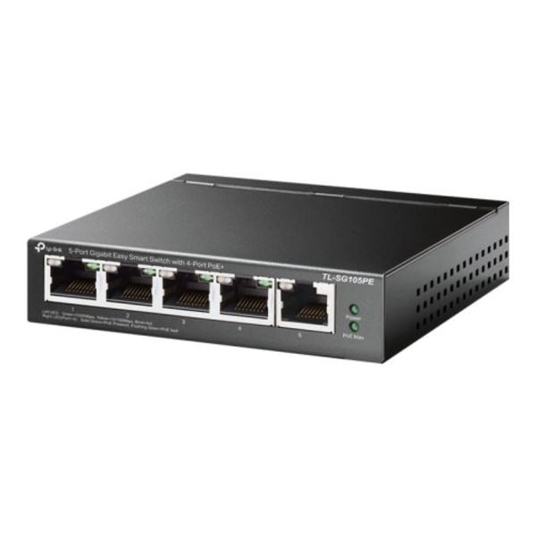 TP-Link TL-SG105PE - switch - 5 portar - Administrerad Svart