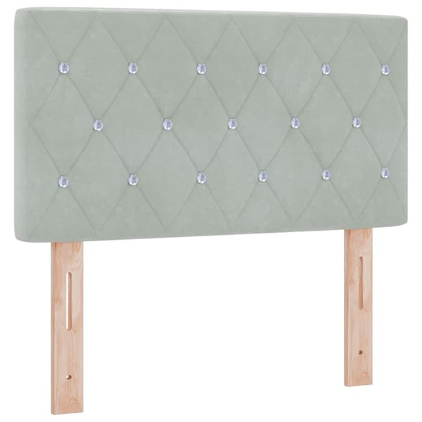 Huvudgavel Ljusgrå 80 cm Sammet