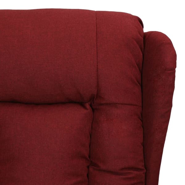 Reclinerfåtölj vinröd tyg