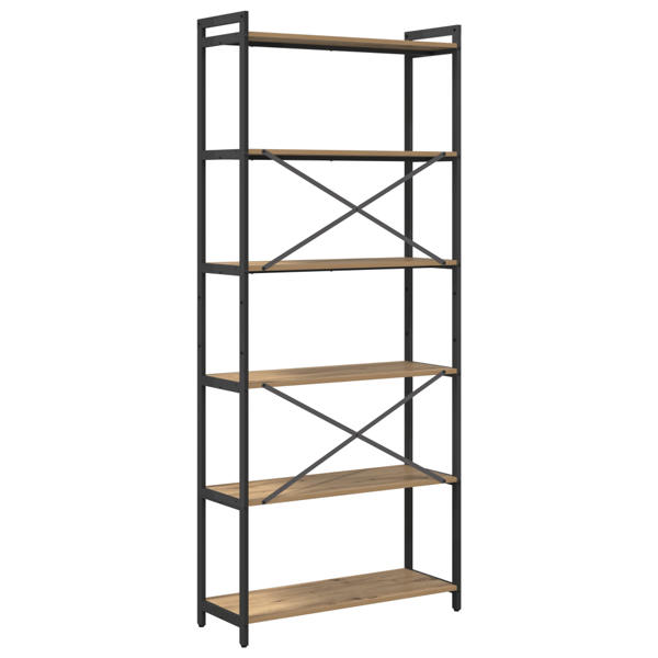 Hyllsystem 80 x 30 x 189,5 cm Konstruerat trä Artisan Ek
