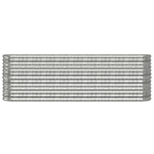 Odlingslåda galvaniserat stål 224x40x68 cm silver