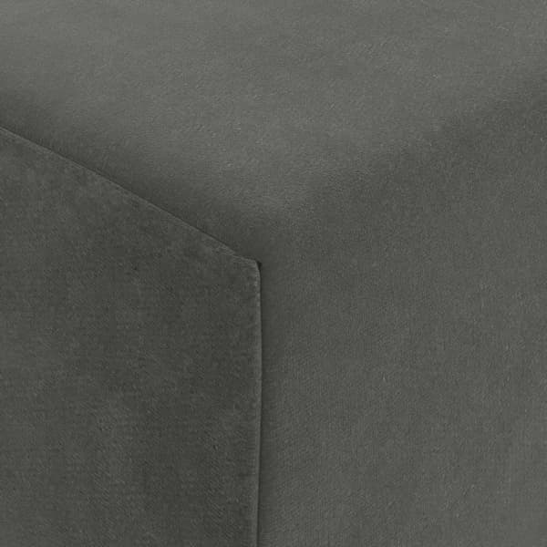 Fällbar Soffbed Mörkgrå 200 x 70 x 15 cm Sammet