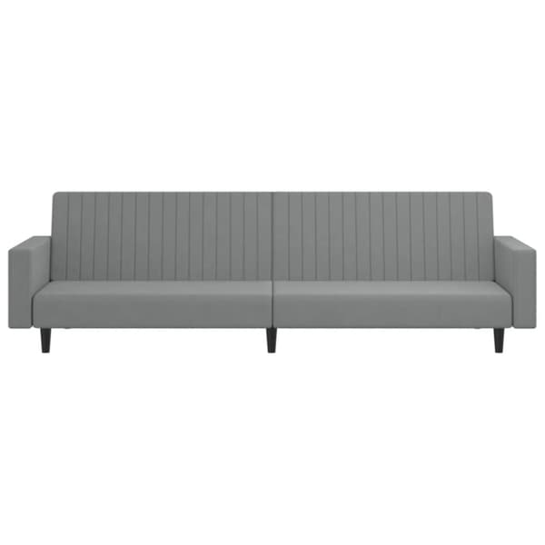 Bäddsoffa 2-sits ljusgrå sammet