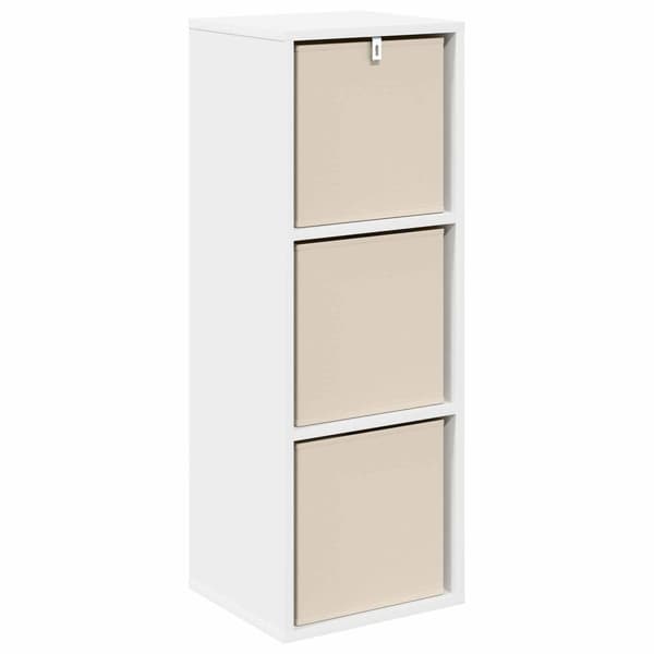 Sideboard med låda Vit 30,5 x 27 x 84,5 cm