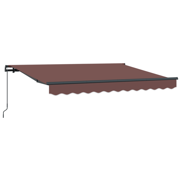 Utfällbar markis Brun 250 x 200 cm tyg
