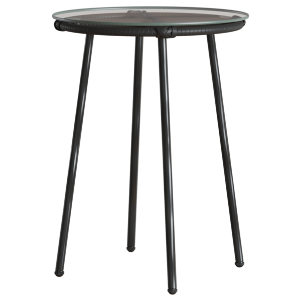 Trädgårdsmöbelset 3 pcs Svart och Anthracit konstrotting