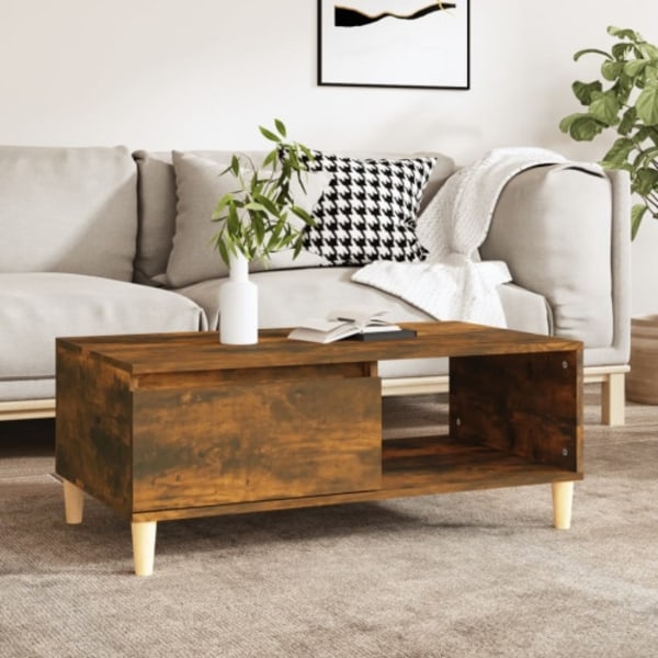 Soffbord rökfärgad ek 90x50x36,5 cm konstruerat trä
