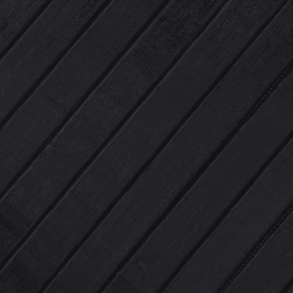 Matta rund svart 80 cm bambu